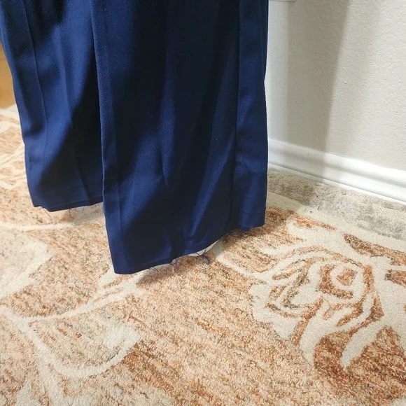 Vintage Wiggle Worm Blue White Jumpsuit Size 13 - Picture 2 of 12